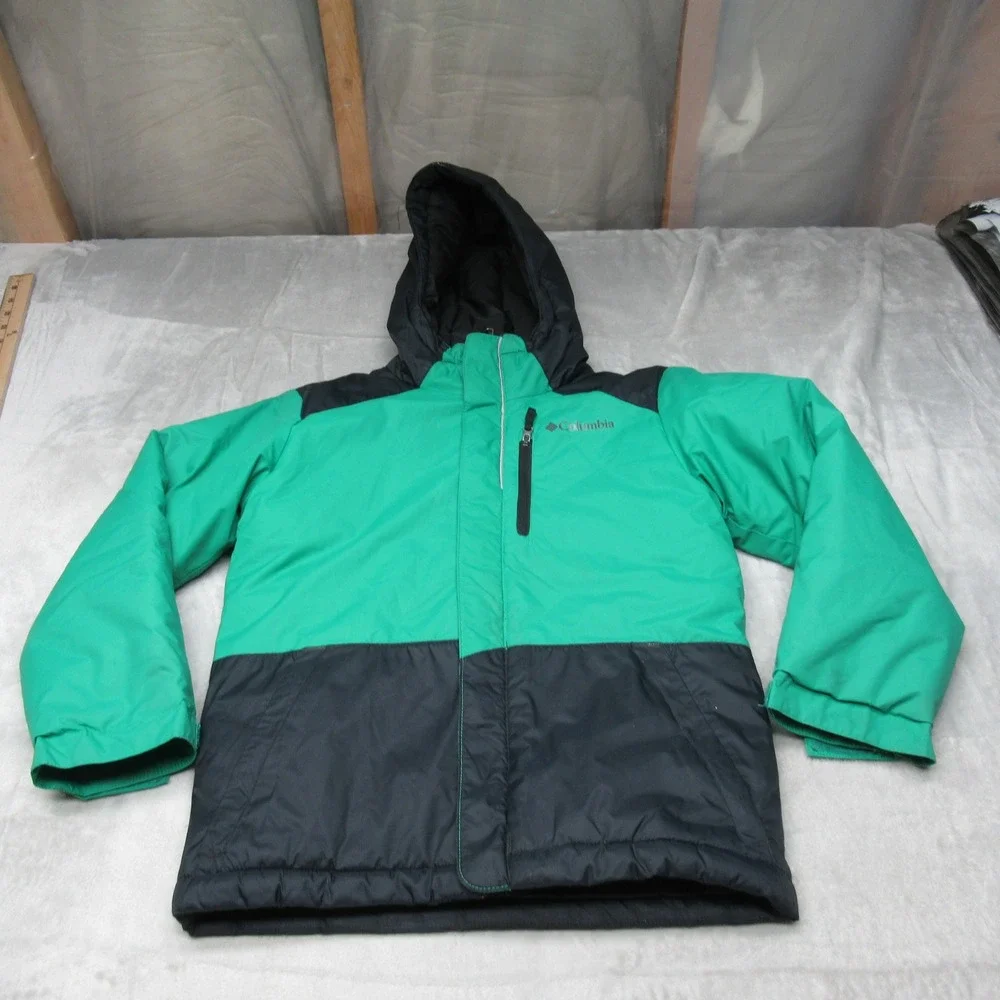 Columbia Lightning‎ Lift Jacket Boys Small 8 Green Waterproof Insulated Winter